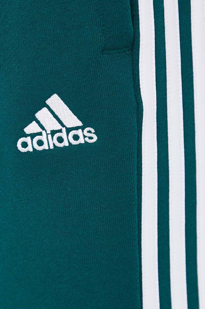 adidas Bavlněné tepláky zelená barva s aplikací - Pepit.cz