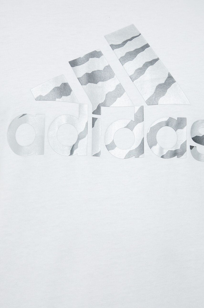 adidas Bavlněné tričko černá barva s aplikací - Pepit.cz