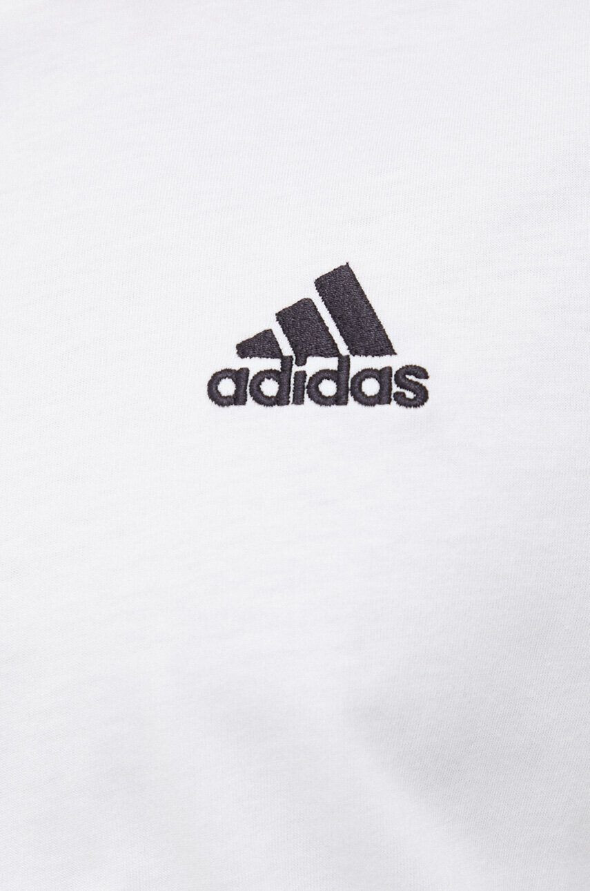 adidas Bavlněné tričko černá barva s potiskem - Pepit.cz