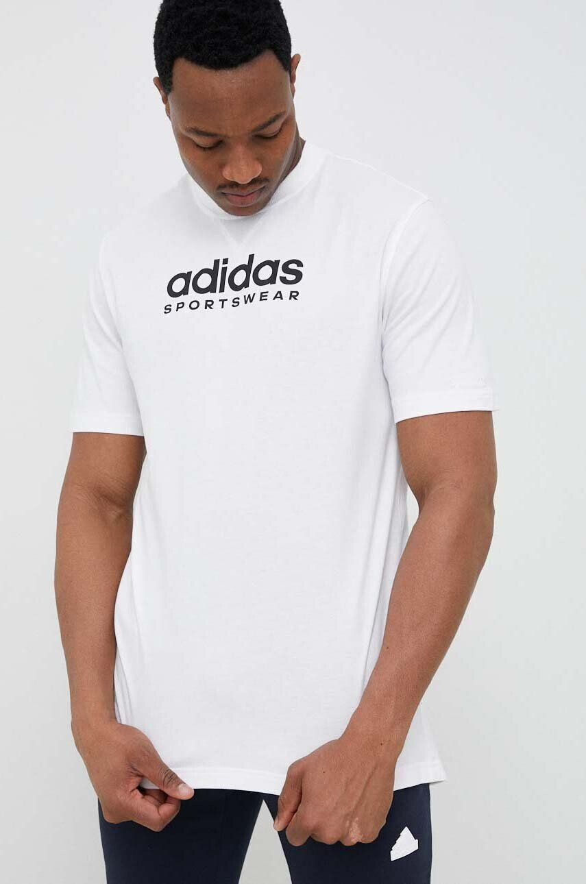 adidas Bavlněné tričko bílá barva - Pepit.cz