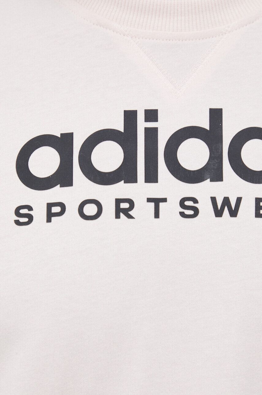 adidas Bavlněné tričko bílá barva s potiskem - Pepit.cz