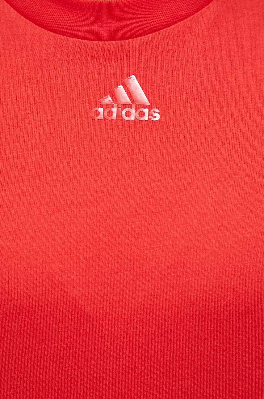 adidas Bavlněné tričko bílá barva s potiskem - Pepit.cz