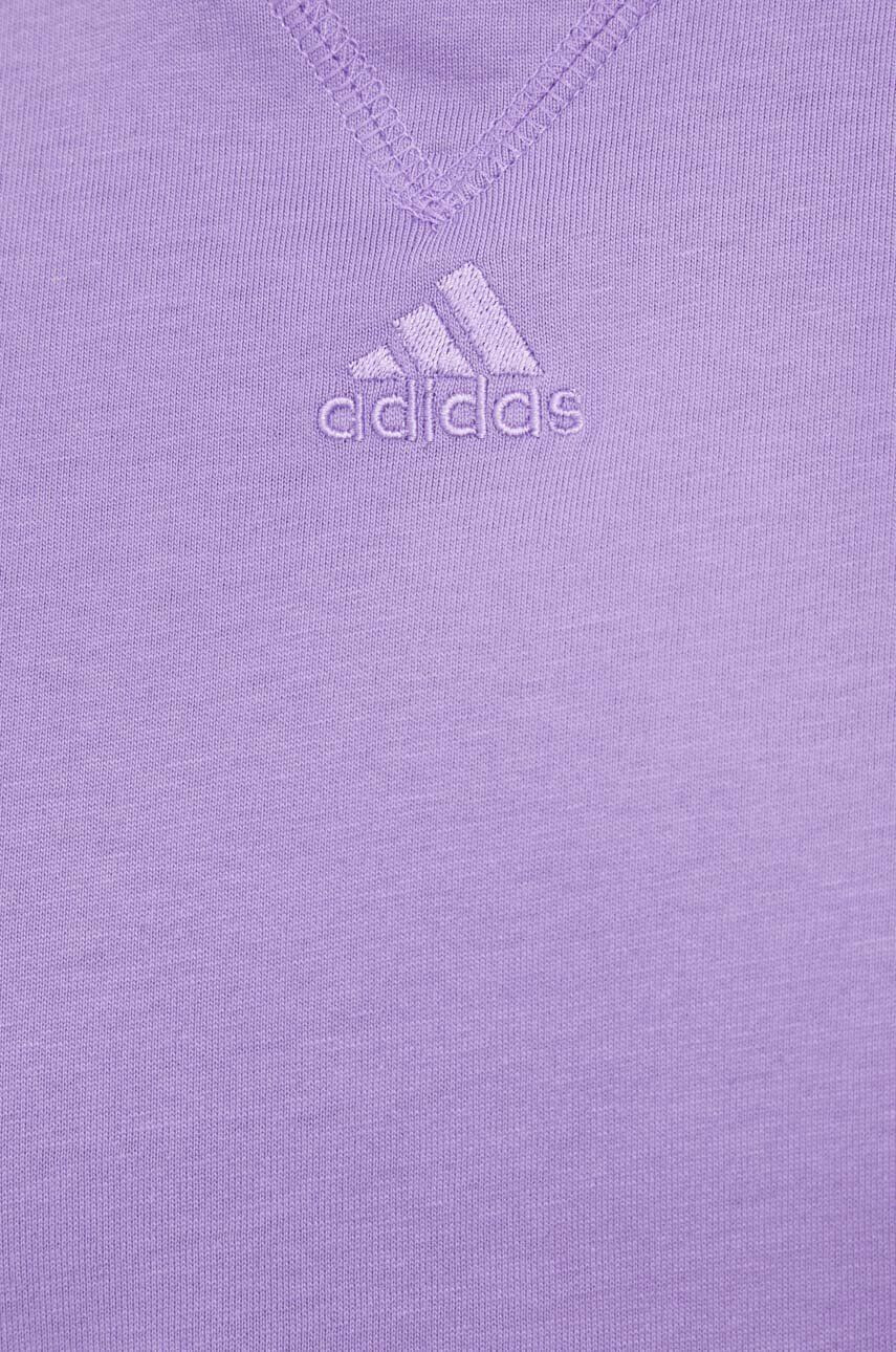 adidas Bavlněné tričko fialová barva - Pepit.cz