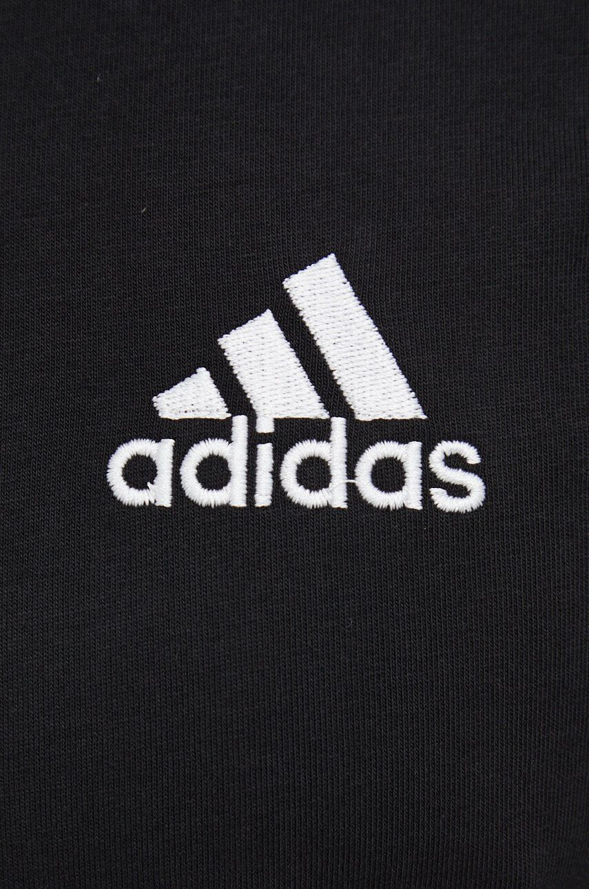 adidas Bavlněné tričko s dlouhým rukávem černá barva - Pepit.cz