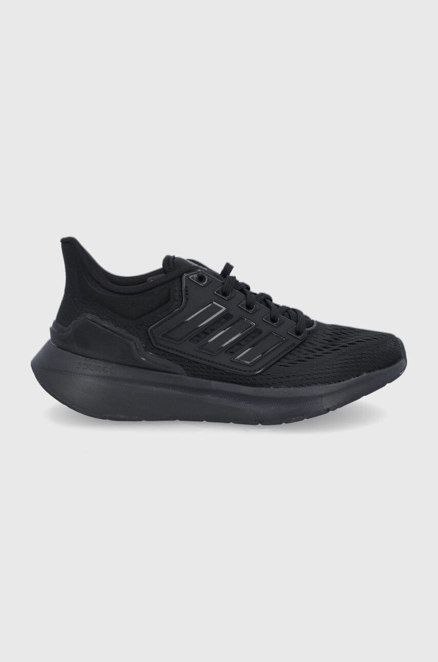 adidas Boty EQ21 Run H00545 černá barva na plochém podpatku - Pepit.cz