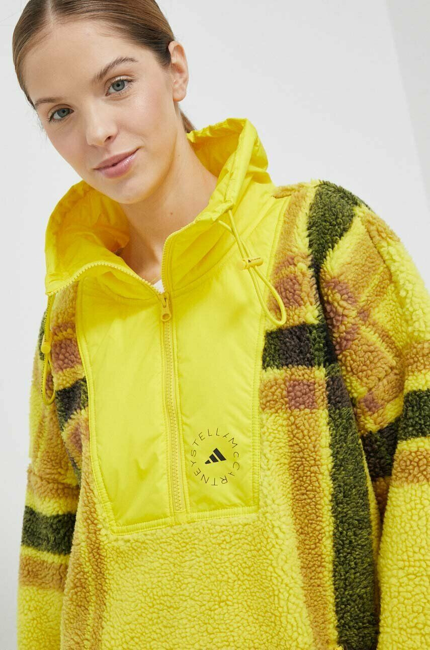 adidas by Stella McCartney Sportovní mikina žlutá barva - Pepit.cz