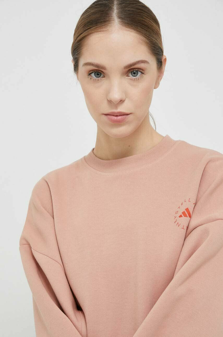 adidas by Stella McCartney Tepláková mikina oranžová barva - Pepit.cz