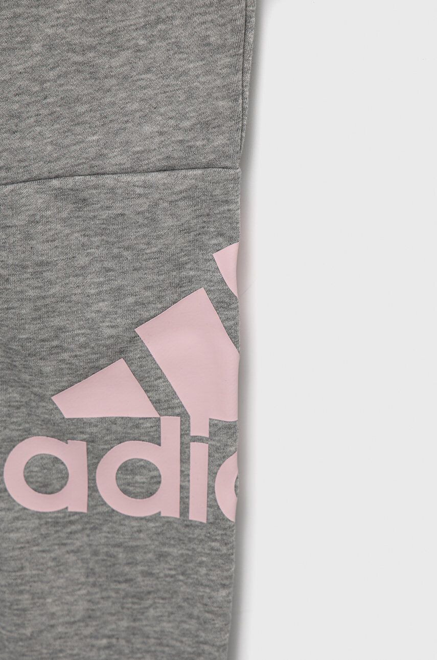 adidas Dětské tepláky šedá barva melanžové - Pepit.cz