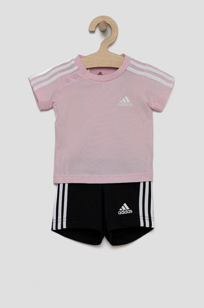 adidas Dětská bavlněná souprava HF1906 růžová barva - Pepit.cz