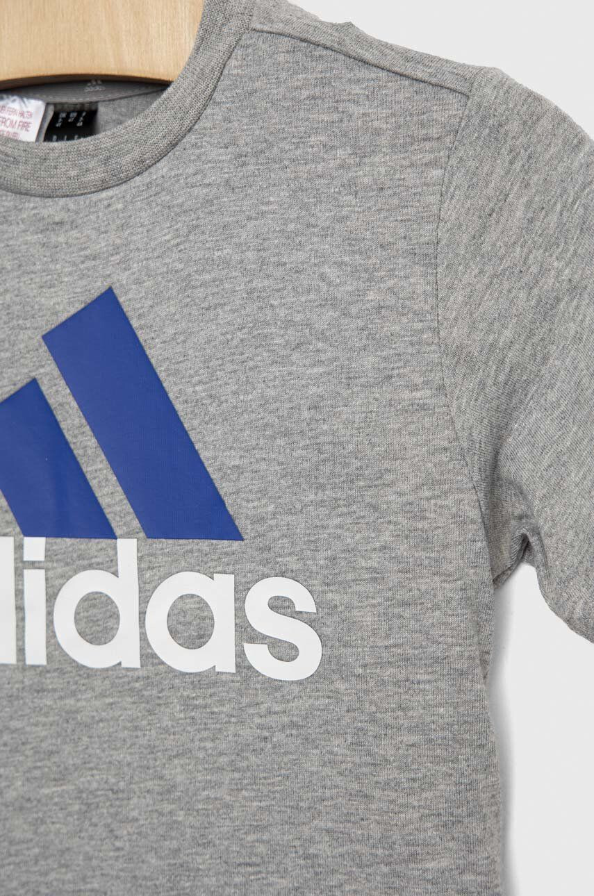 adidas Dětská bavlněná souprava LK BL CO T šedá barva - Pepit.cz