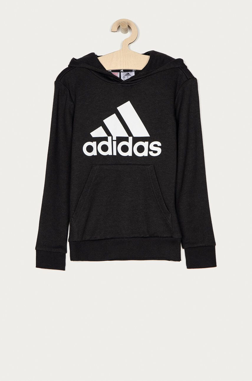 adidas Dětská mikina GN4027 černá barva s potiskem - Pepit.cz