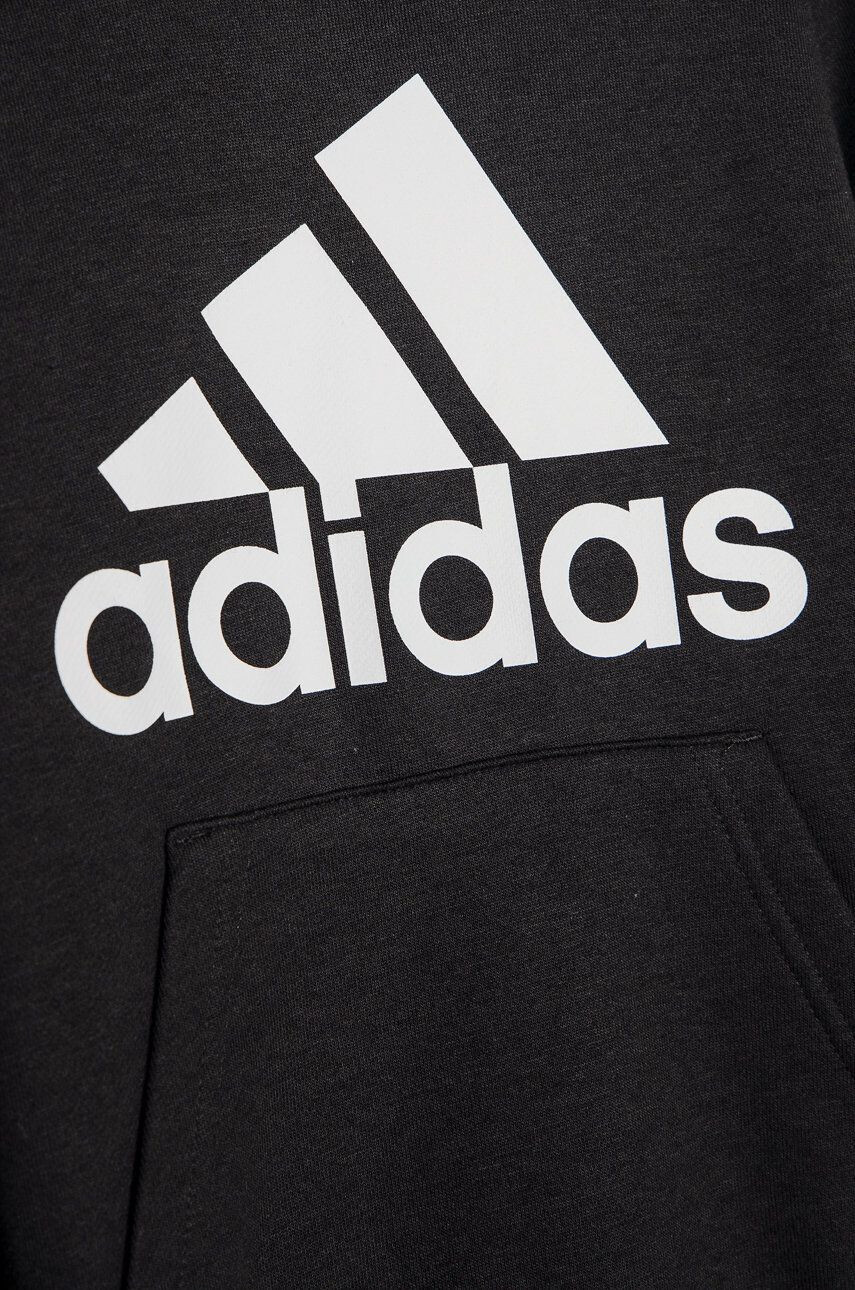 adidas Dětská mikina GN4027 černá barva s potiskem - Pepit.cz