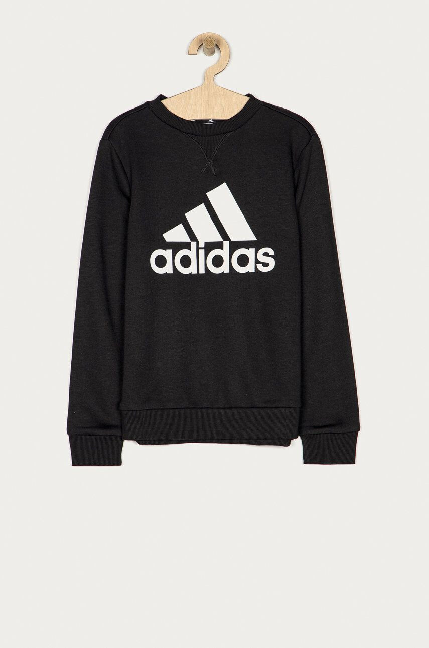 adidas Dětská mikina GN4029 černá barva s potiskem - Pepit.cz