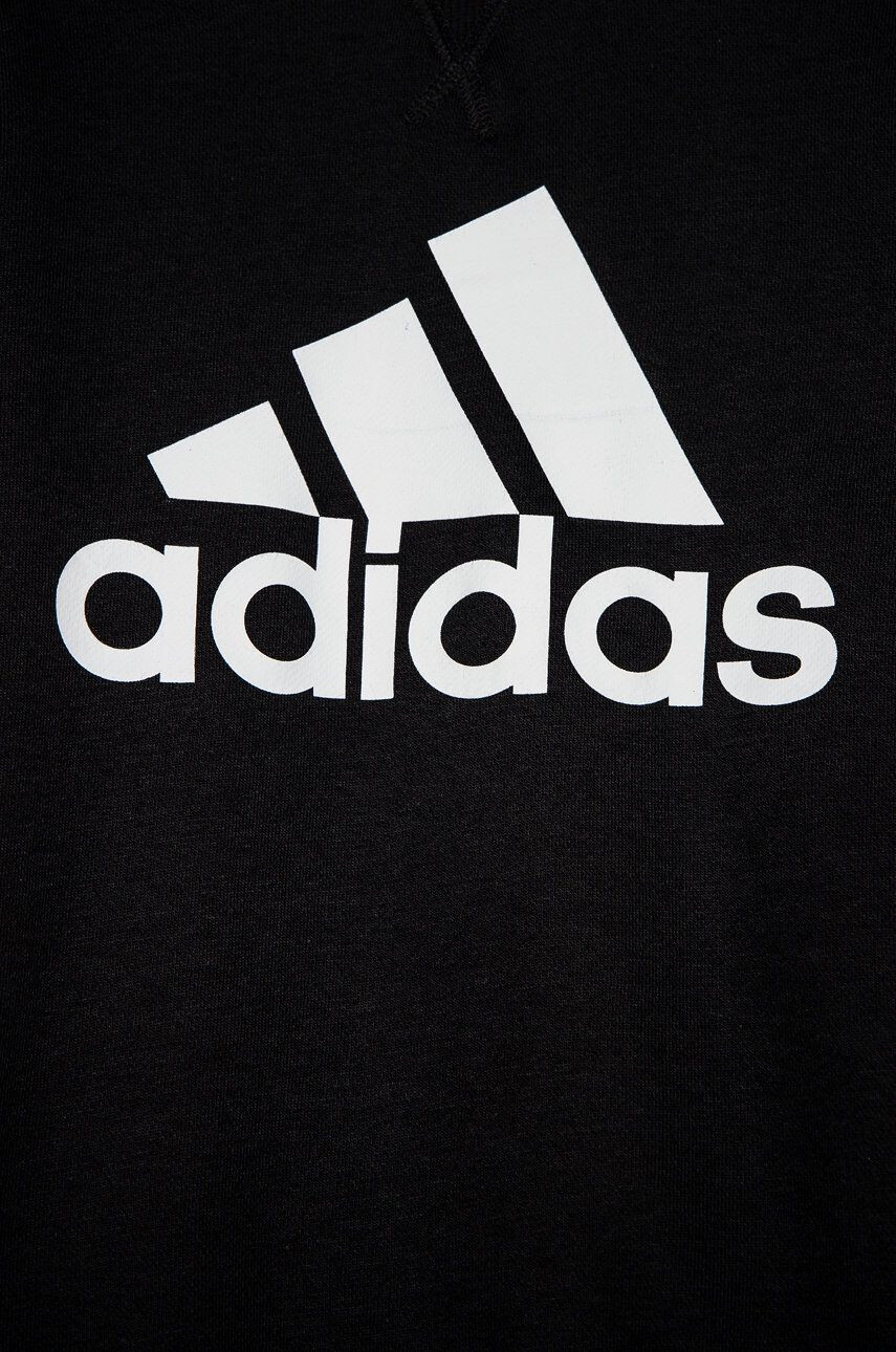 adidas Dětská mikina GN4029 černá barva s potiskem - Pepit.cz