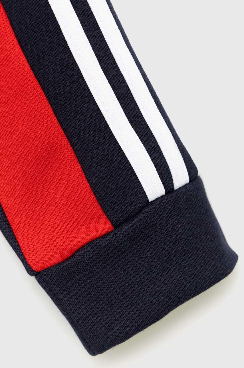 adidas Dětská mikina U 3S CB HOODIE tmavomodrá barva s kapucí vzorovaná - Pepit.cz