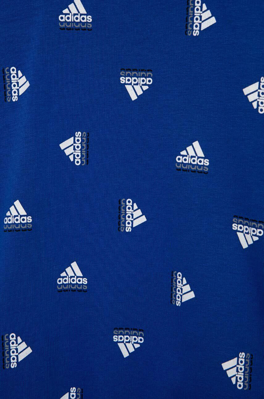 adidas Dětská mikina U BLUV HD s kapucí vzorovaná - Pepit.cz