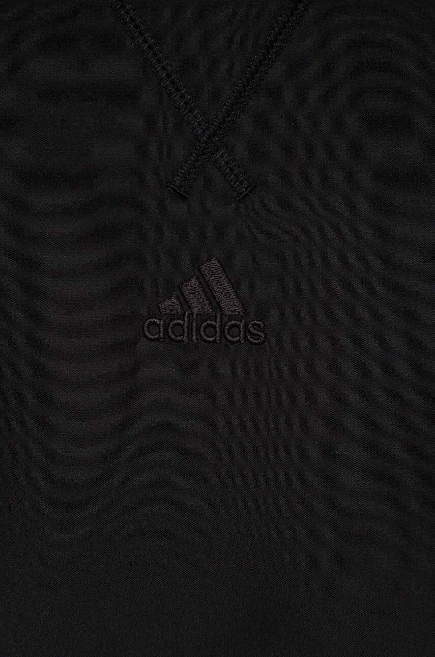 adidas Dětská mikina U FLEECE HD černá barva s kapucí hladká - Pepit.cz