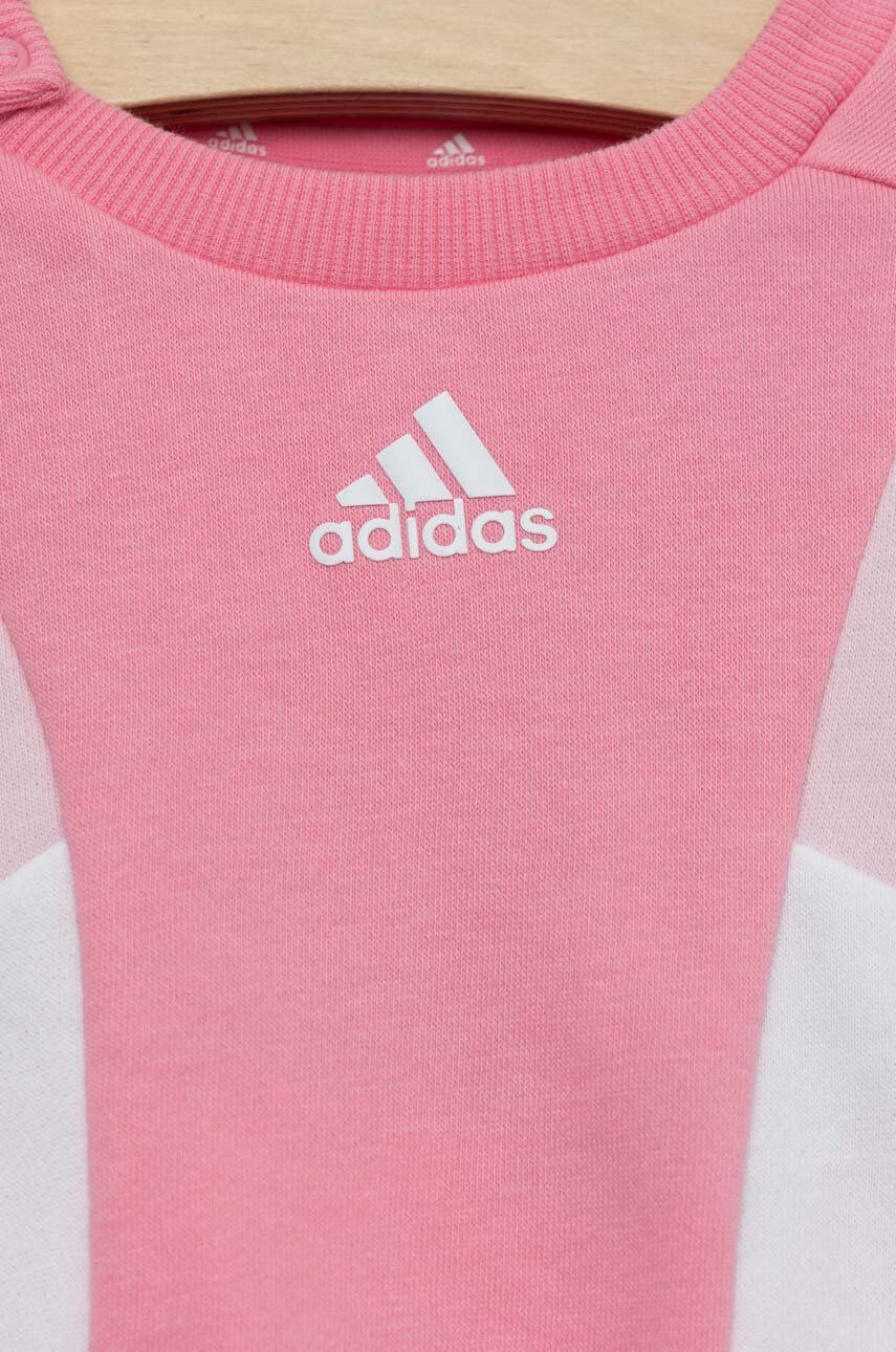 adidas Dětská tepláková souprava I 3S CB FT JOG růžová barva - Pepit.cz