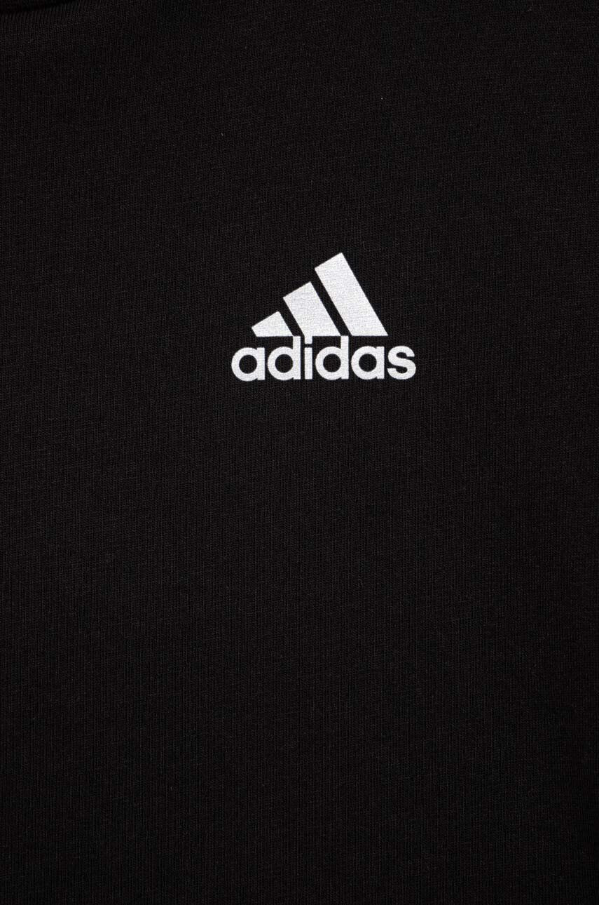 adidas Dětské bavlněné tričko černá barva s potiskem - Pepit.cz