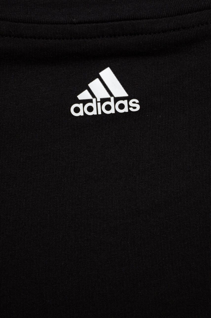 adidas Dětské bavlněné tričko GN4042 černá barva - Pepit.cz