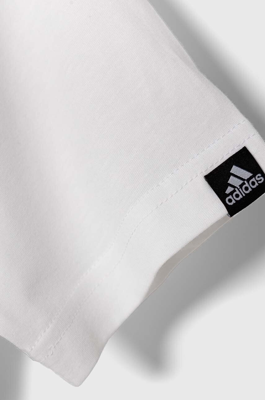 adidas Dětské bavlněné tričko bílá barva - Pepit.cz