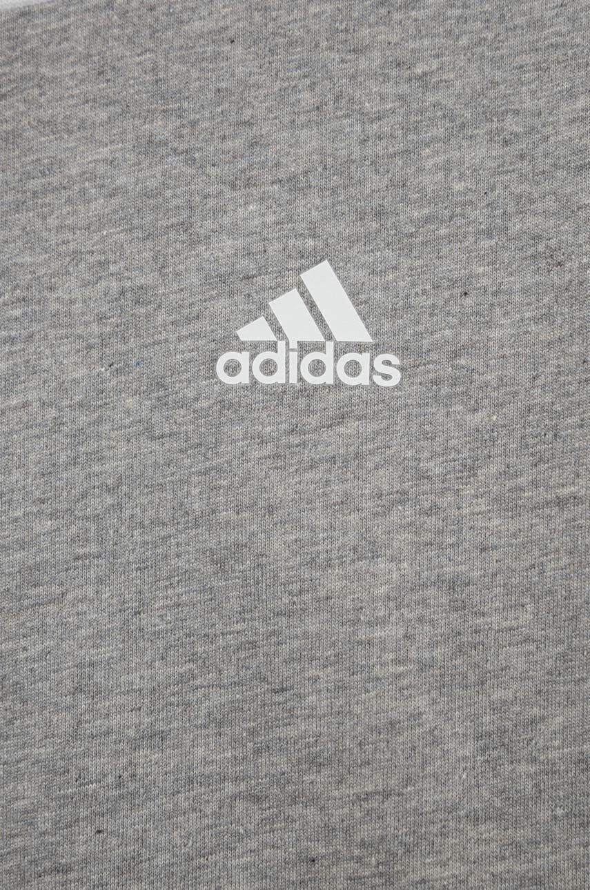 adidas Dětské bavlněné tričko G 3S BF šedá barva - Pepit.cz