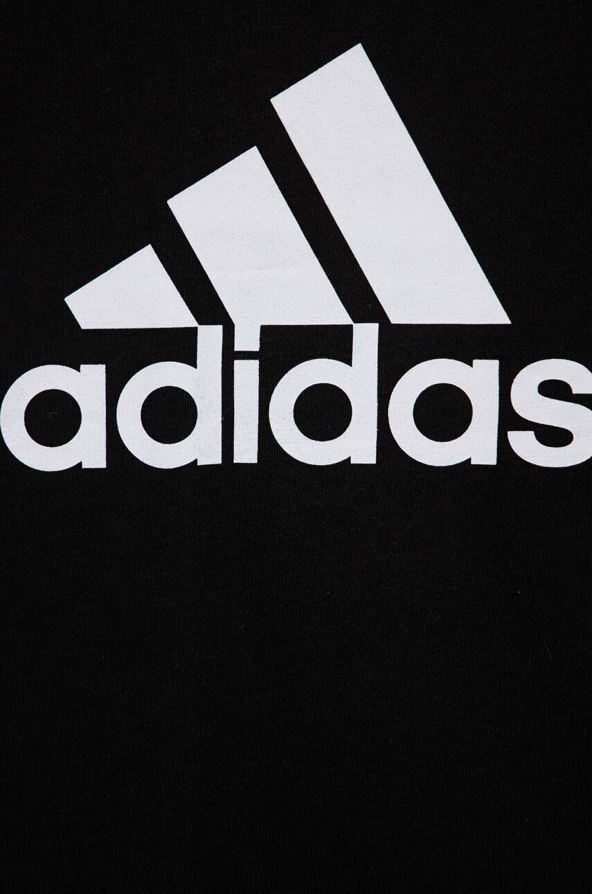 adidas Dětské bavlněné tričko G BL černá barva - Pepit.cz