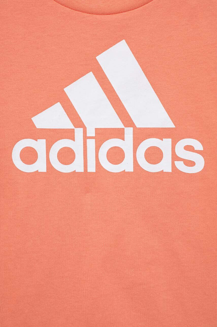 adidas Dětské bavlněné tričko G BL oranžová barva - Pepit.cz