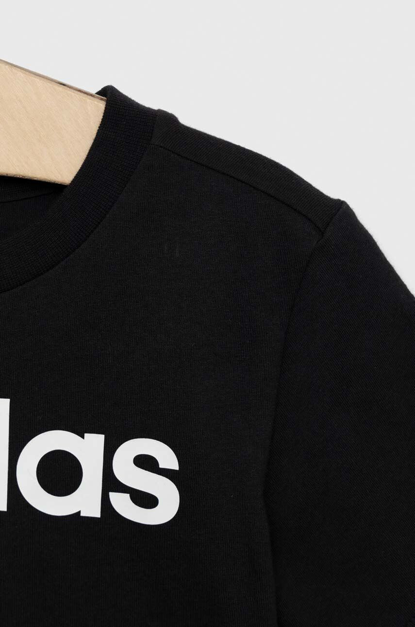 adidas Dětské bavlněné tričko LK LIN CO černá barva - Pepit.cz