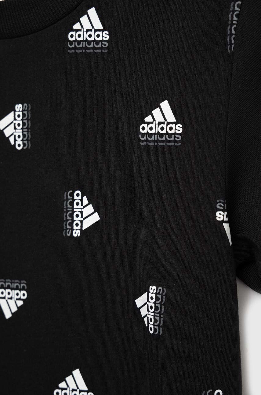 adidas Dětské bavlněné tričko U BLUV TEE černá barva - Pepit.cz