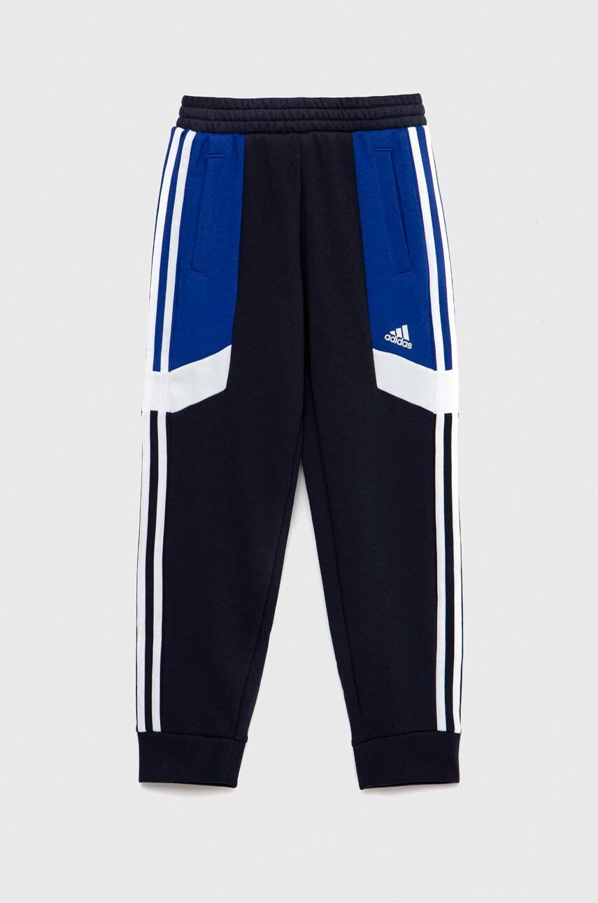 adidas Dětské tepláky U 3S CB PANT tmavomodrá barva vzorované - Pepit.cz