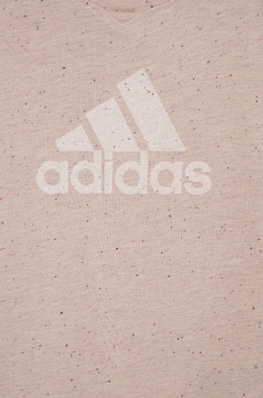 adidas Dětské tričko G FI BL béžová barva - Pepit.cz