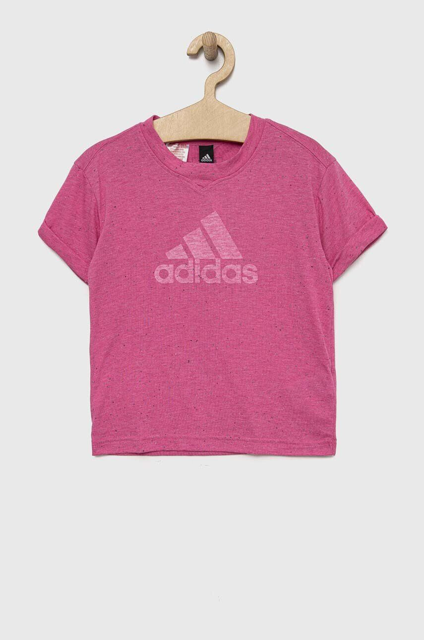 adidas Dětské tričko G FI BL fialová barva - Pepit.cz