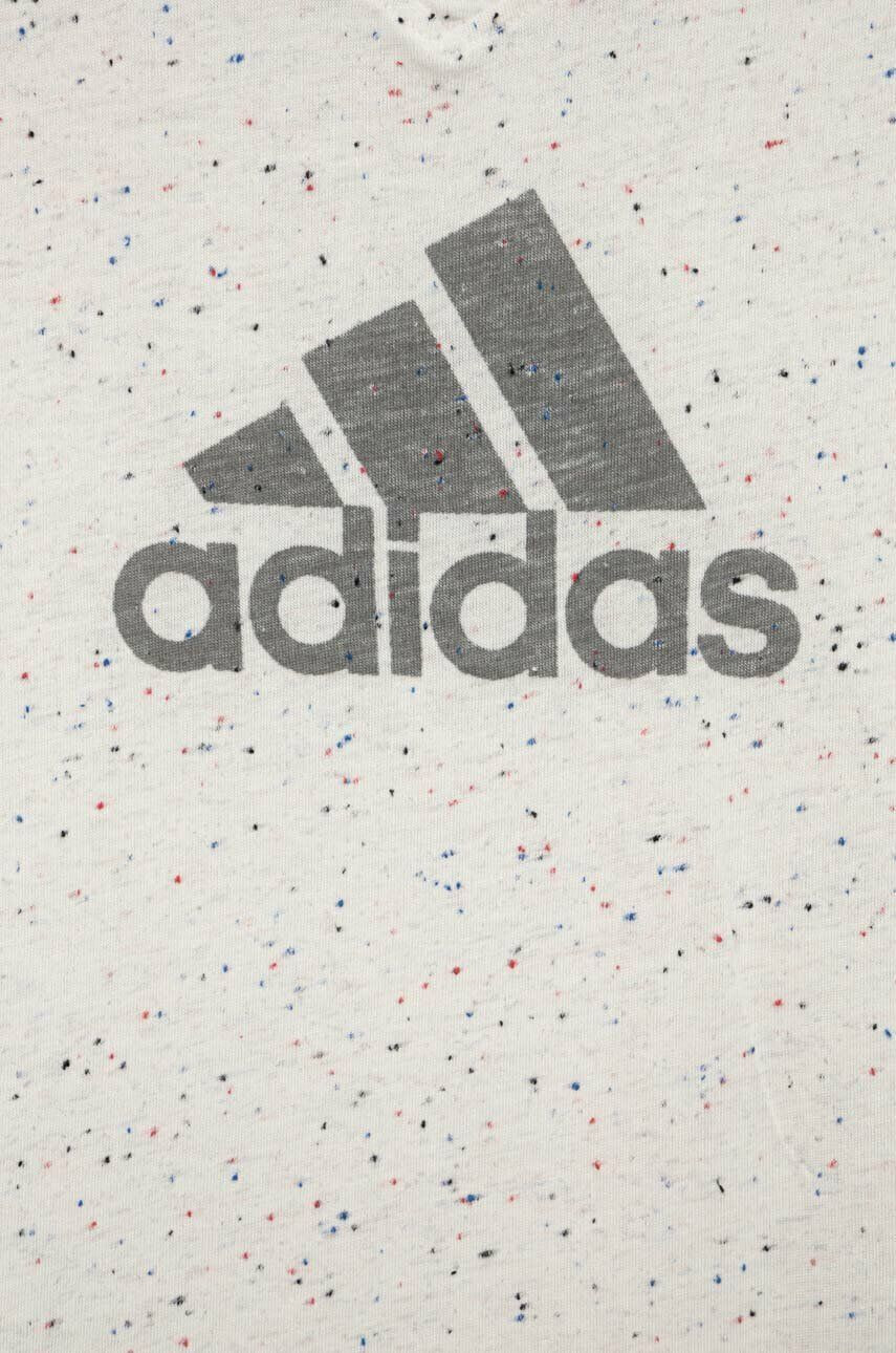 adidas Dětské tričko G FI BL béžová barva s potiskem - Pepit.cz