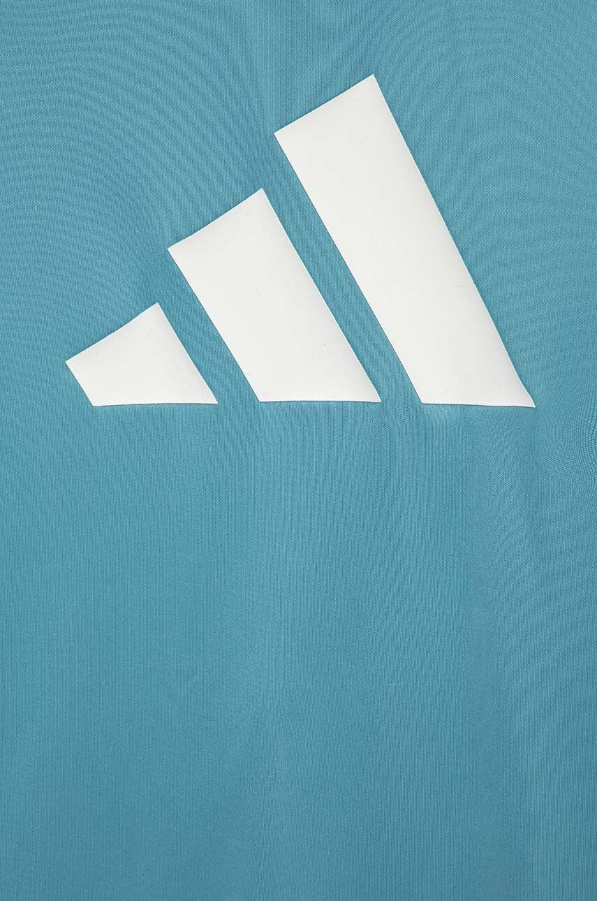 adidas Dětské tričko U TR-ES LOGO tyrkysová barva s potiskem - Pepit.cz