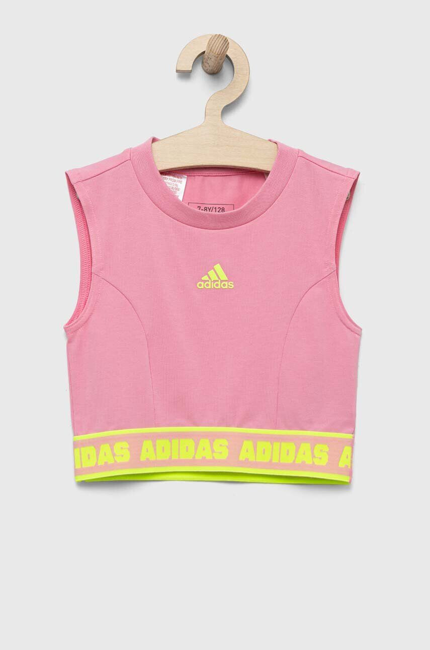 adidas Dětský top JG D TANK růžová barva - Pepit.cz