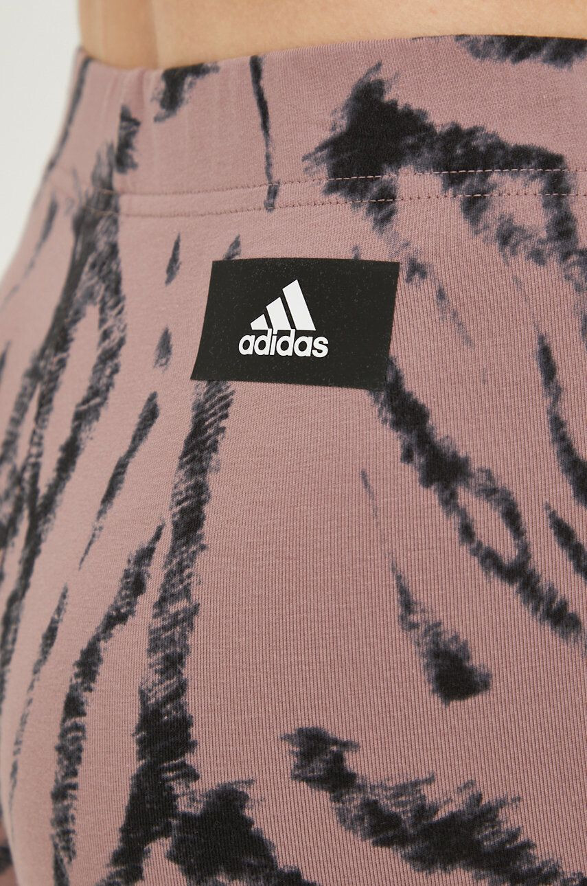 adidas Legíny dámské fialová barva vzorované - Pepit.cz