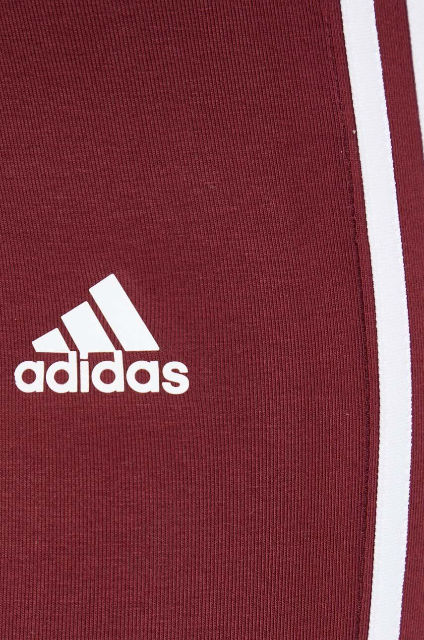 adidas Legíny dámské vínová barva s potiskem - Pepit.cz