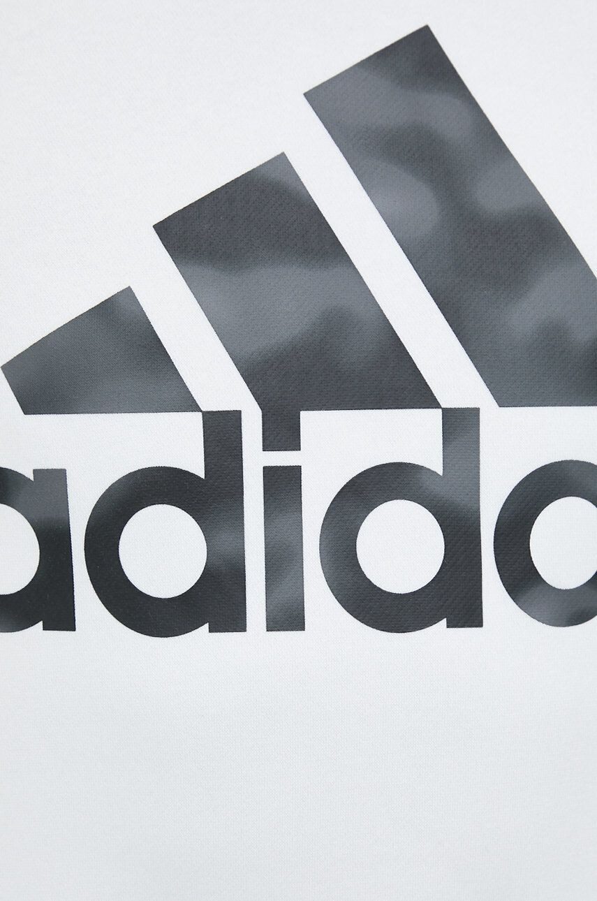 adidas Mikina pánská bílá barva s kapucí s potiskem - Pepit.cz