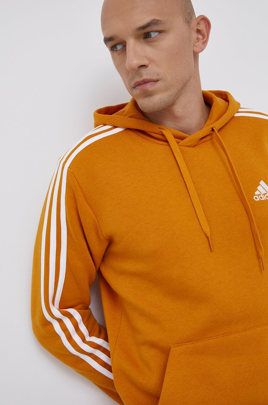 adidas Mikina pánská černá barva s kapucí s potiskem - Pepit.cz