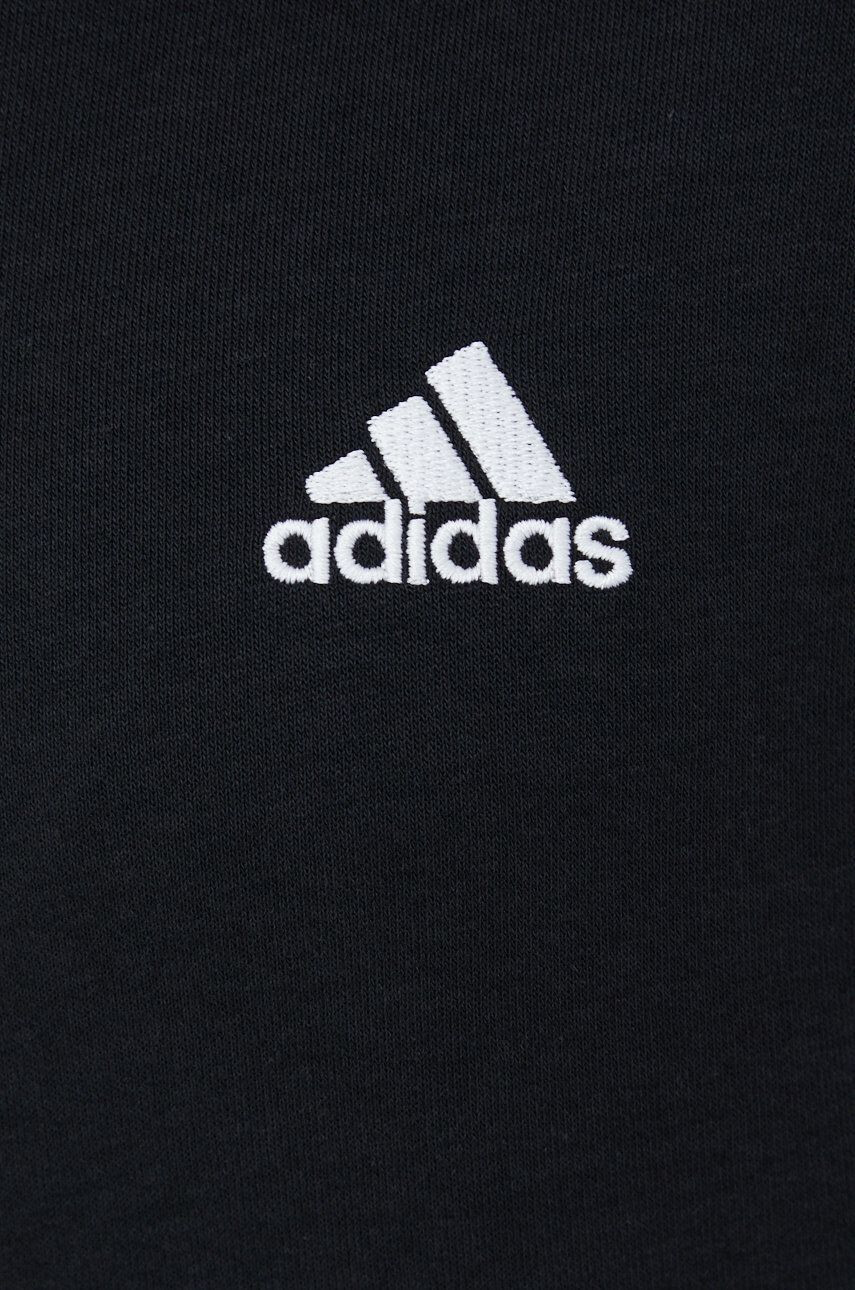 adidas Mikina pánská černá barva s kapucí s potiskem - Pepit.cz