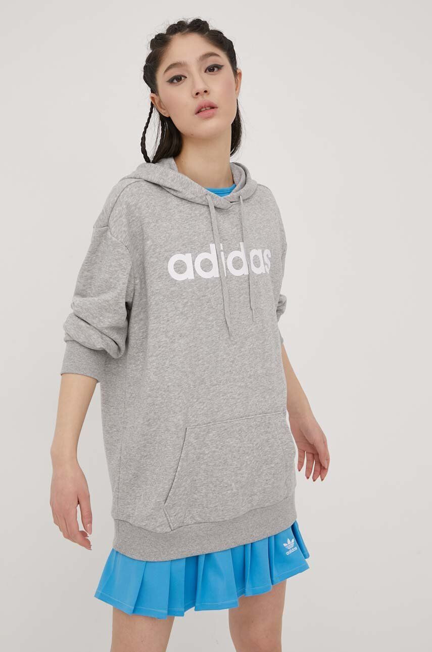 adidas Mikina pánská zelená barva s kapucí hladká - Pepit.cz