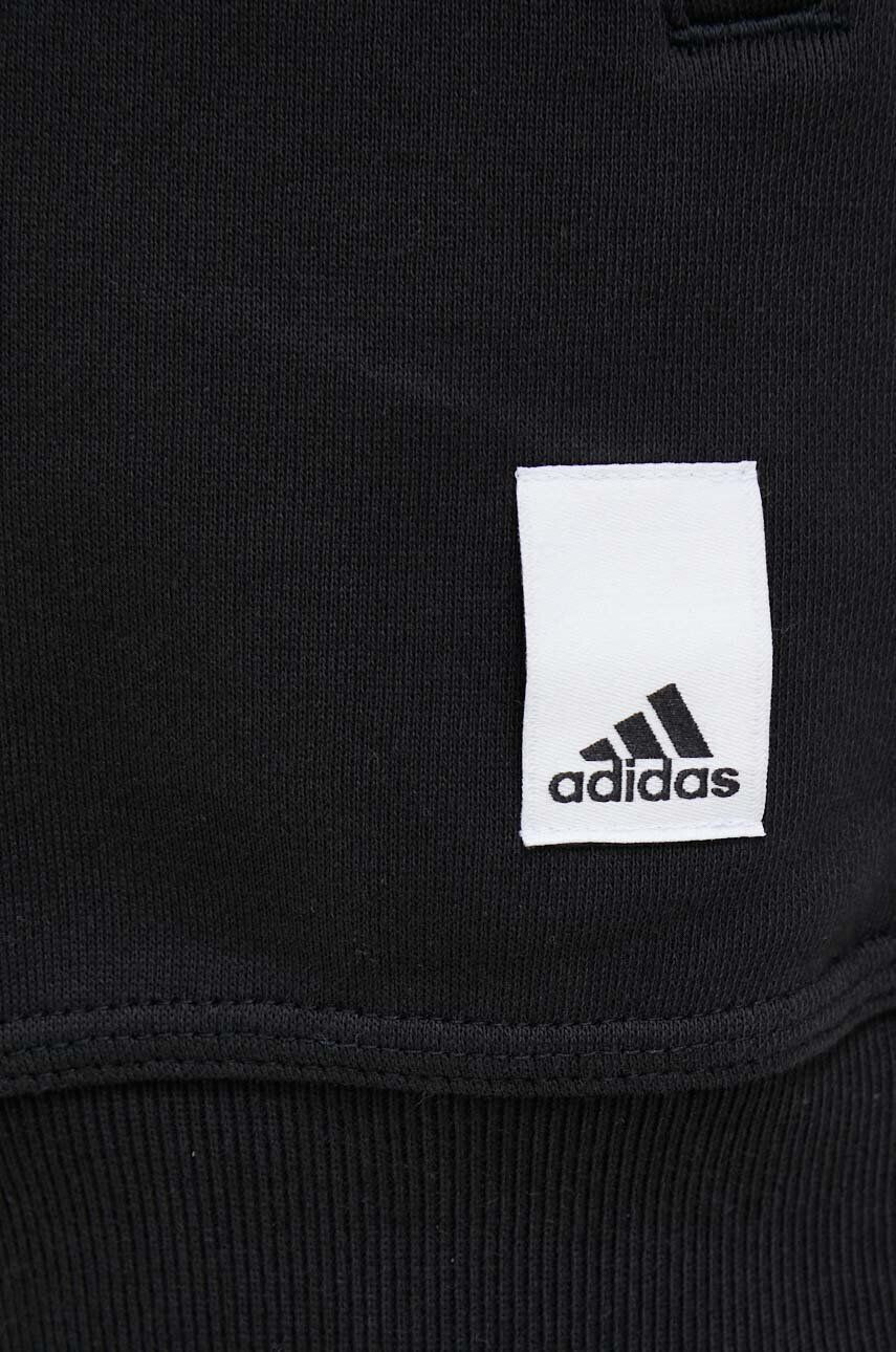 adidas Mikina dámská černá barva s kapucí hladká - Pepit.cz