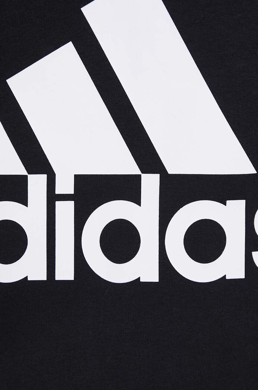 adidas Mikina pánská černá barva s kapucí s potiskem - Pepit.cz