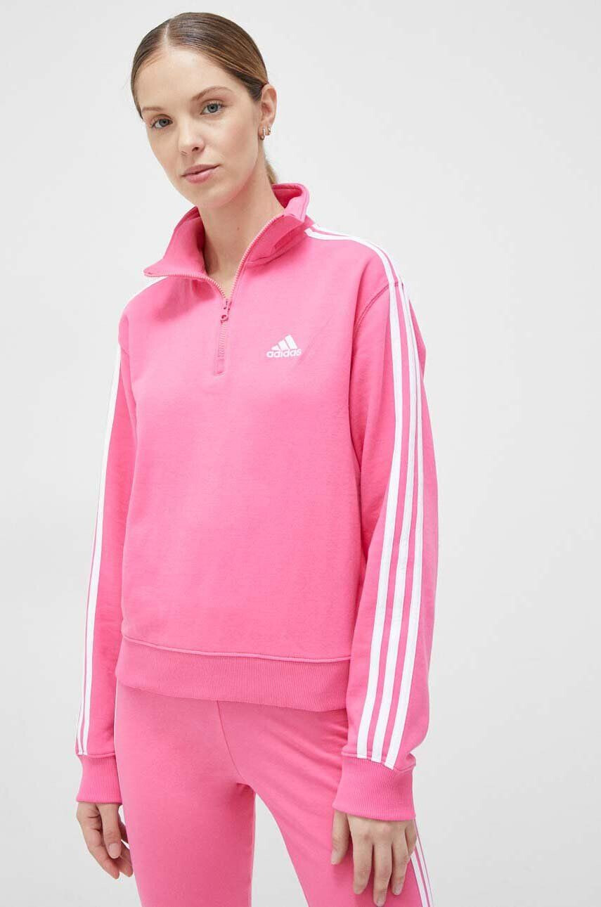 adidas Mikina pánská černá barva s kapucí s potiskem - Pepit.cz