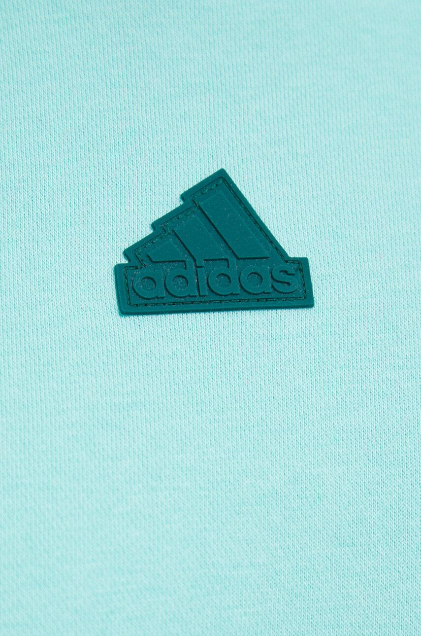 adidas Mikina pánská zelená barva s kapucí s aplikací - Pepit.cz