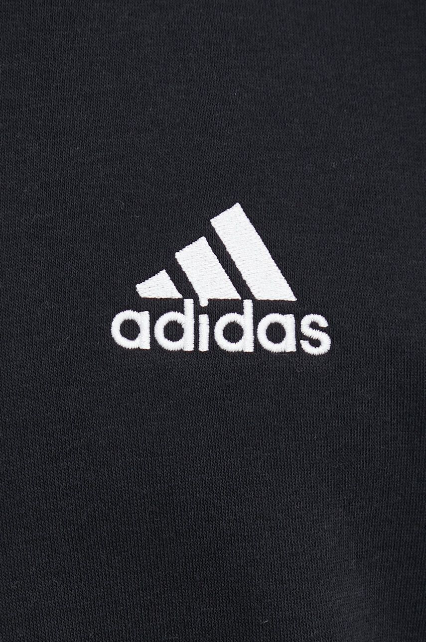 adidas Mikina pánská černá barva hladká - Pepit.cz