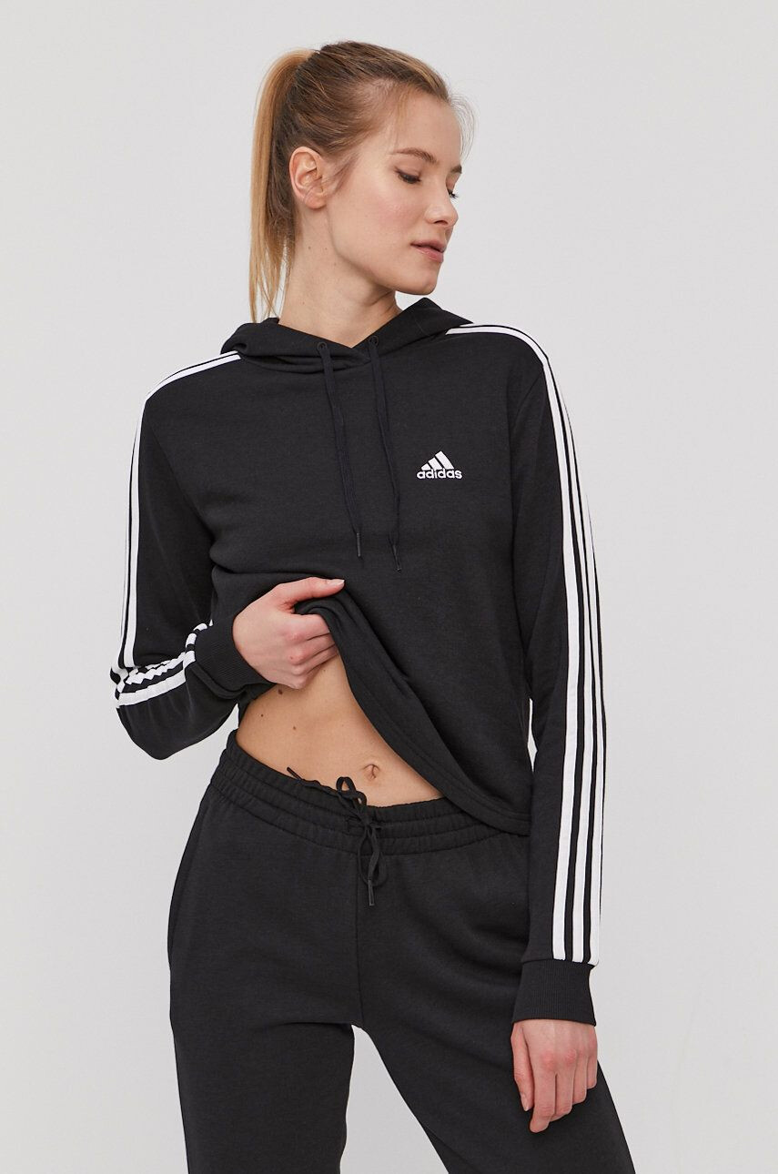 adidas Mikina GM5582 dámská černá barva hladká - Pepit.cz