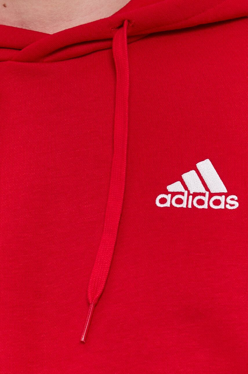 adidas Mikina GU2523 pánská červená barva hladká - Pepit.cz