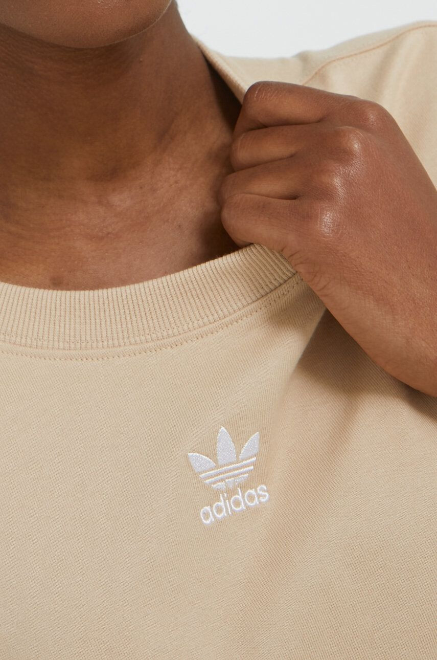 adidas Originals Bavlněné tričko béžová barva - Pepit.cz